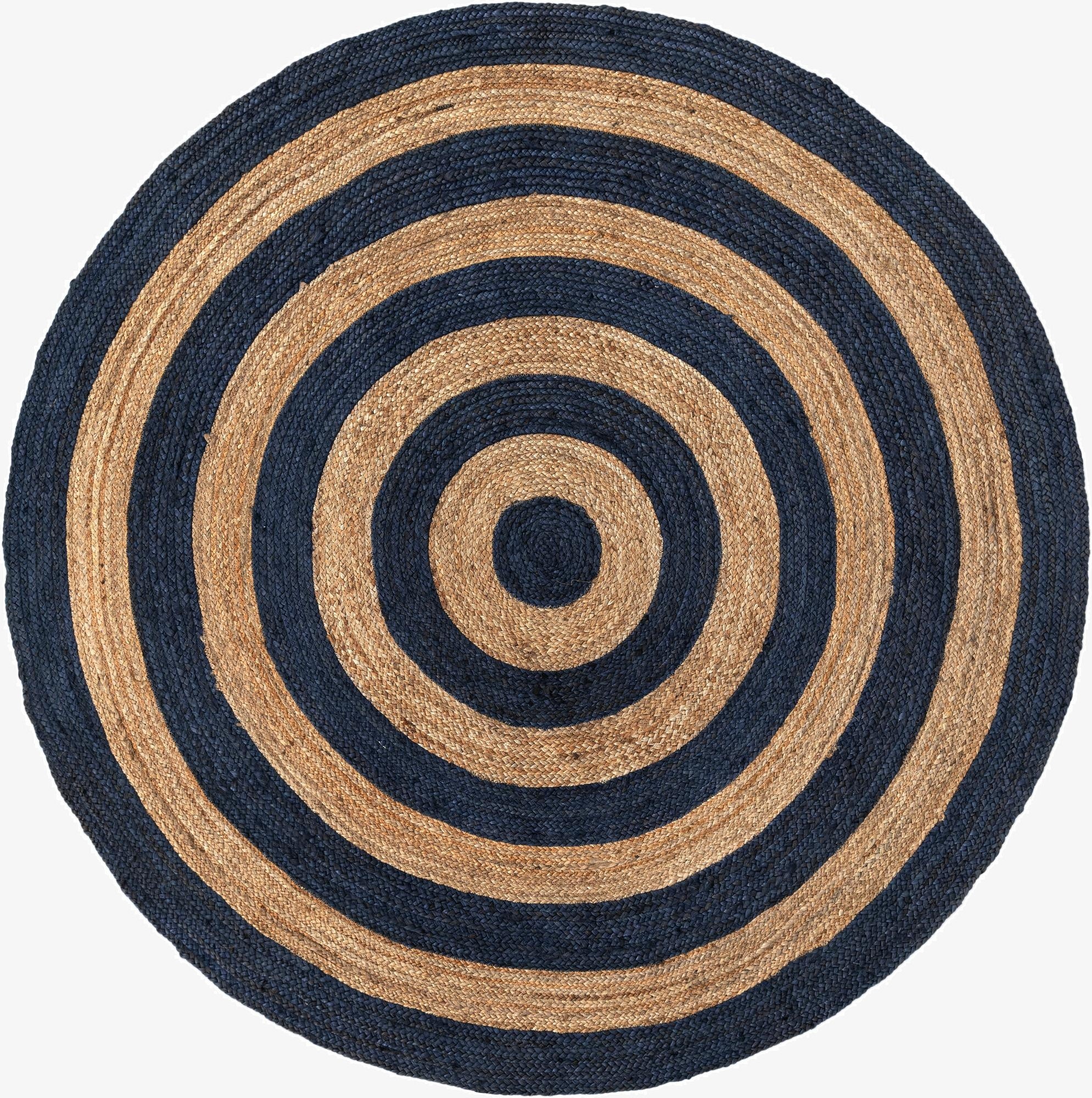 7' 1 x 7' 1  Hand Braided Jute Round Rug