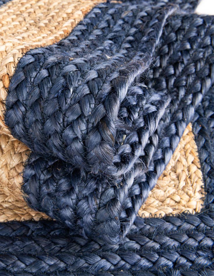 Detail image of 10' x 10'  Hand Braided Jute Square Rug