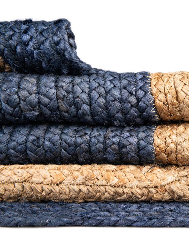 Detail image of 10' x 10'  Hand Braided Jute Square Rug