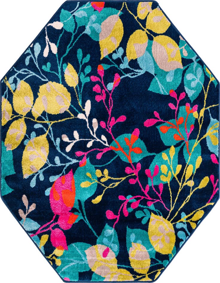 Detail image of 5' 3 x 5' 3 Azalea Octagon Rug