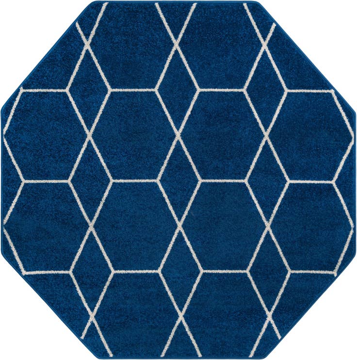 Detail image of 5' 3 x 5' 3 Lattice Frieze Octagon Rug