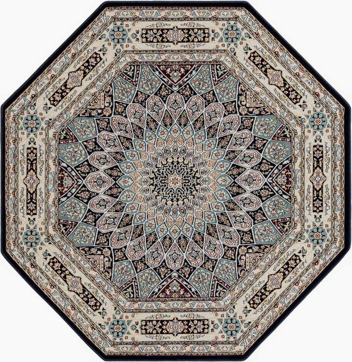 6' x 6' Nain Design Octagon Rug