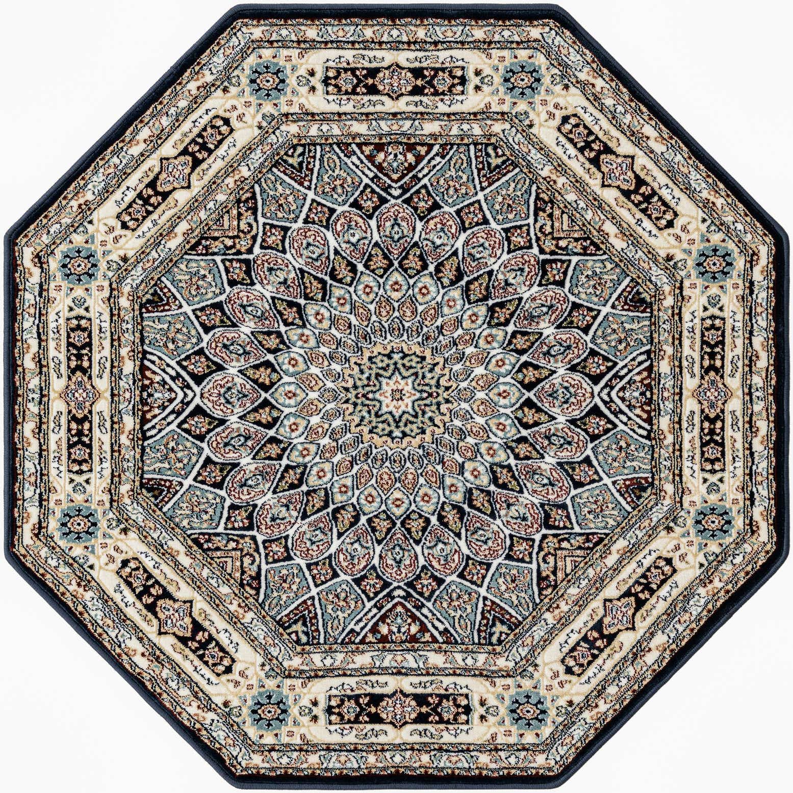 3' x 3' Nain Design Octagon Rug