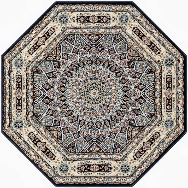 3' x 3' Nain Design Octagon Rug