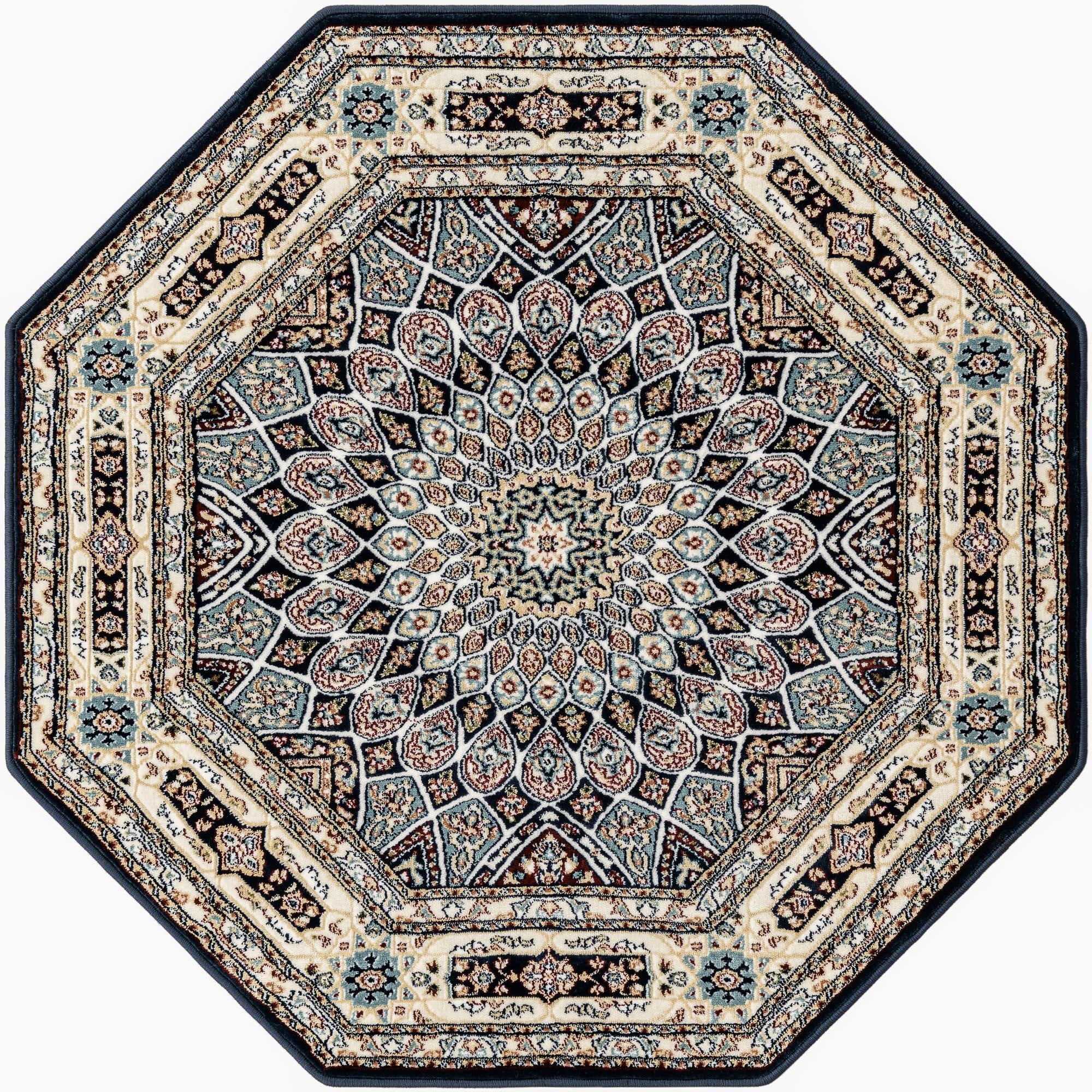 125cm x 125cm Nain Design Octagon Rug