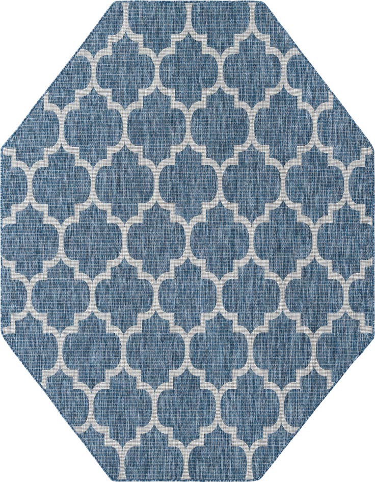 Detail image of 7' 10 x 7' 10 Easy-Clean Lattice Indoor / Outdoor Octagon Rug