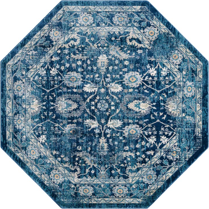 Detailansicht von 240cm x 240cm Stockholm Achteck Teppich