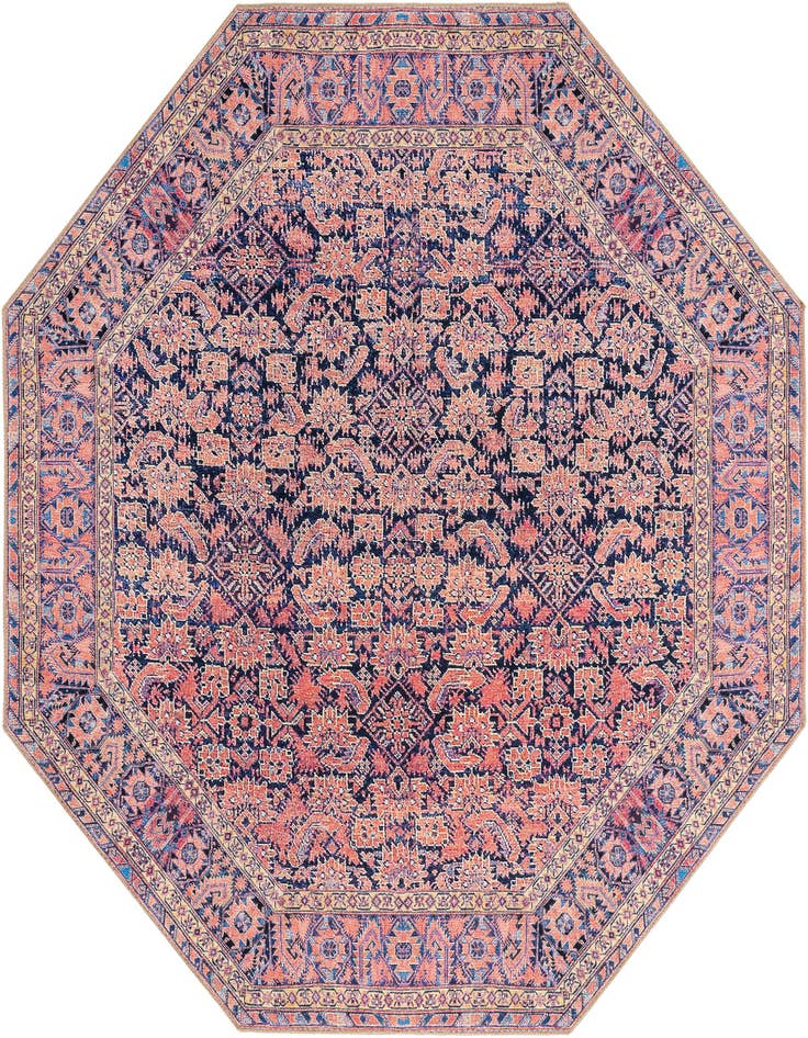 Detail image of 7' 6 x 7' 6 Washable Timeless Octagon Rug