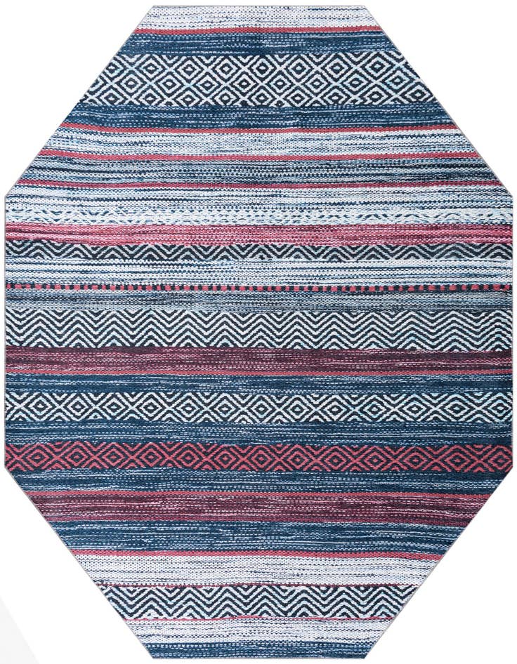 Detail image of 7' 10 x 7' 10 Washable Yara Octagon Rug