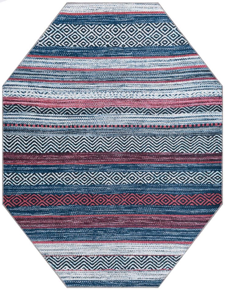 Detail image of 5' x 5' Washable Yara Octagon Rug