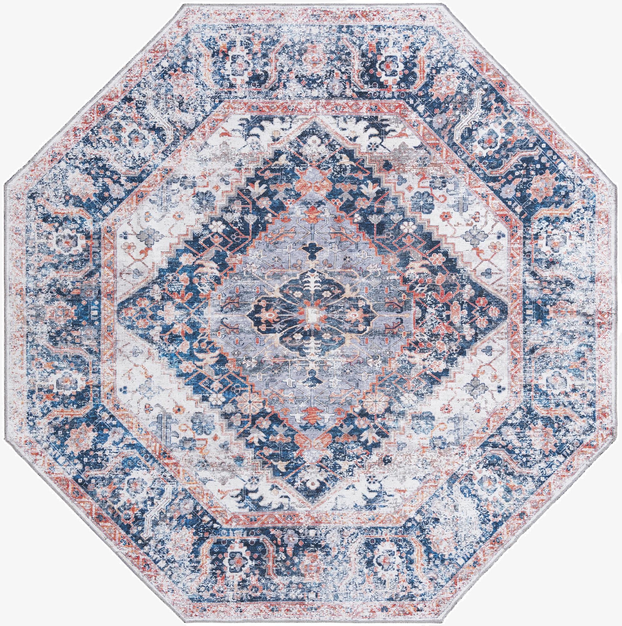Primary image 7' 10 x 7' 10  Washable Yara Octagon Rug