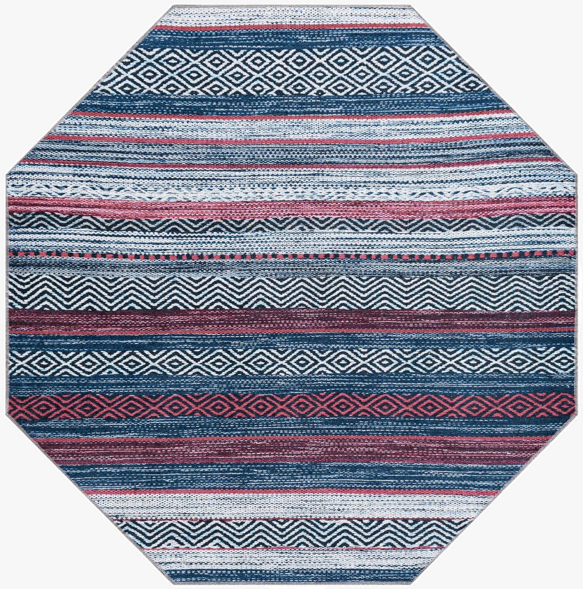 5' x 5'  Washable Yara Octagon Rug