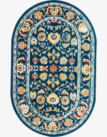 Navy Blue Aurelia Oval Rug