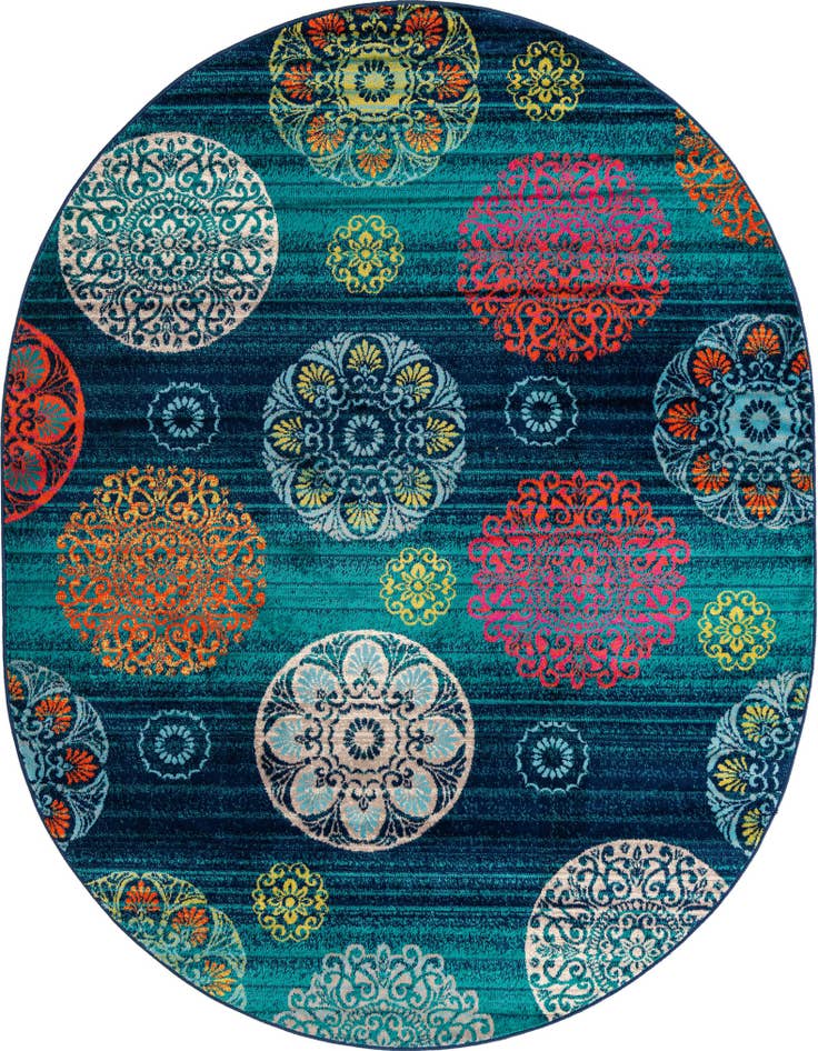 Detail image of 7' 10 x 10' Azalea Oval Rug