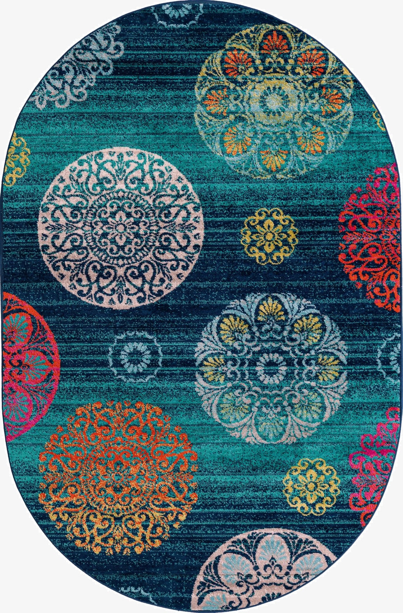 5' 3 x 8' Azalea Oval Rug