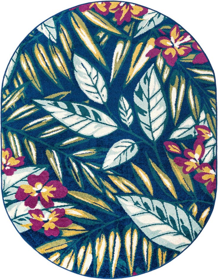 Detail image of 5' 3 x 7' 10 Bloom Oval Rug