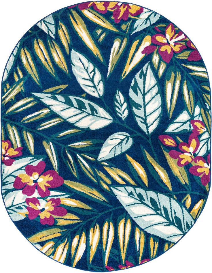 Detail image of 6' x 9' Bloom Oval Rug