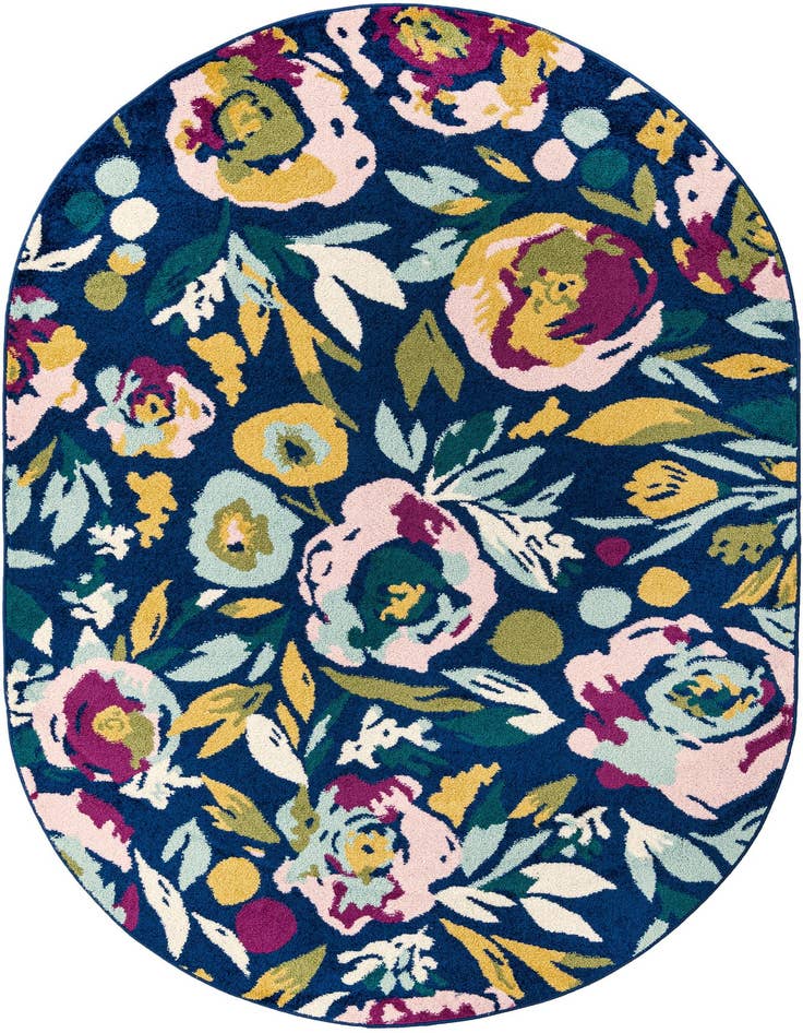 Detail image of 5' 3 x 7' 10 Bloom Oval Rug