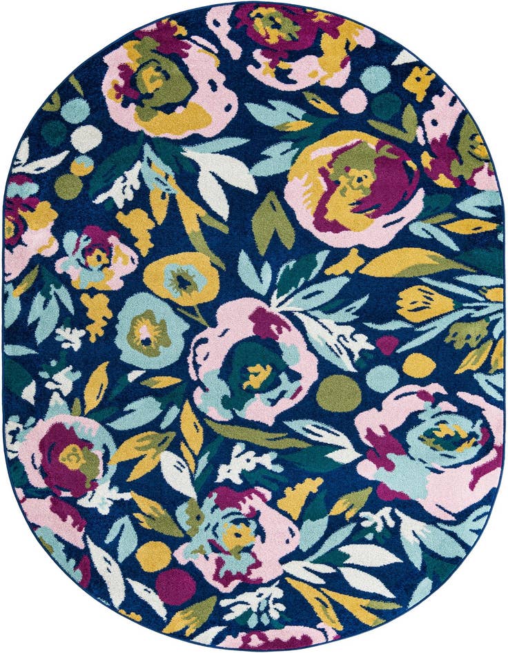 Detail image of 6' x 9' Bloom Oval Rug