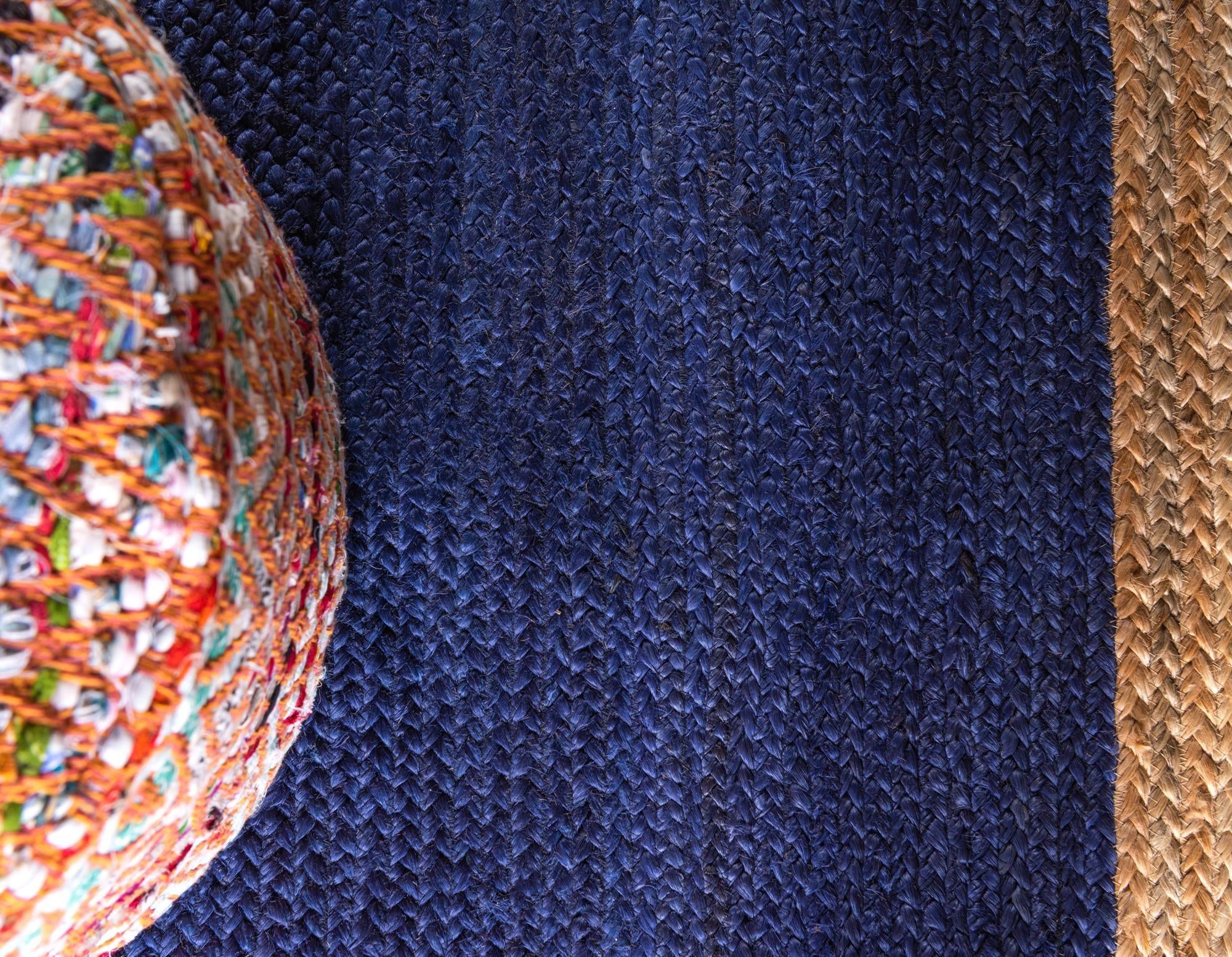 5' 1 x 8' Handmade Braided Jute Oval Rug