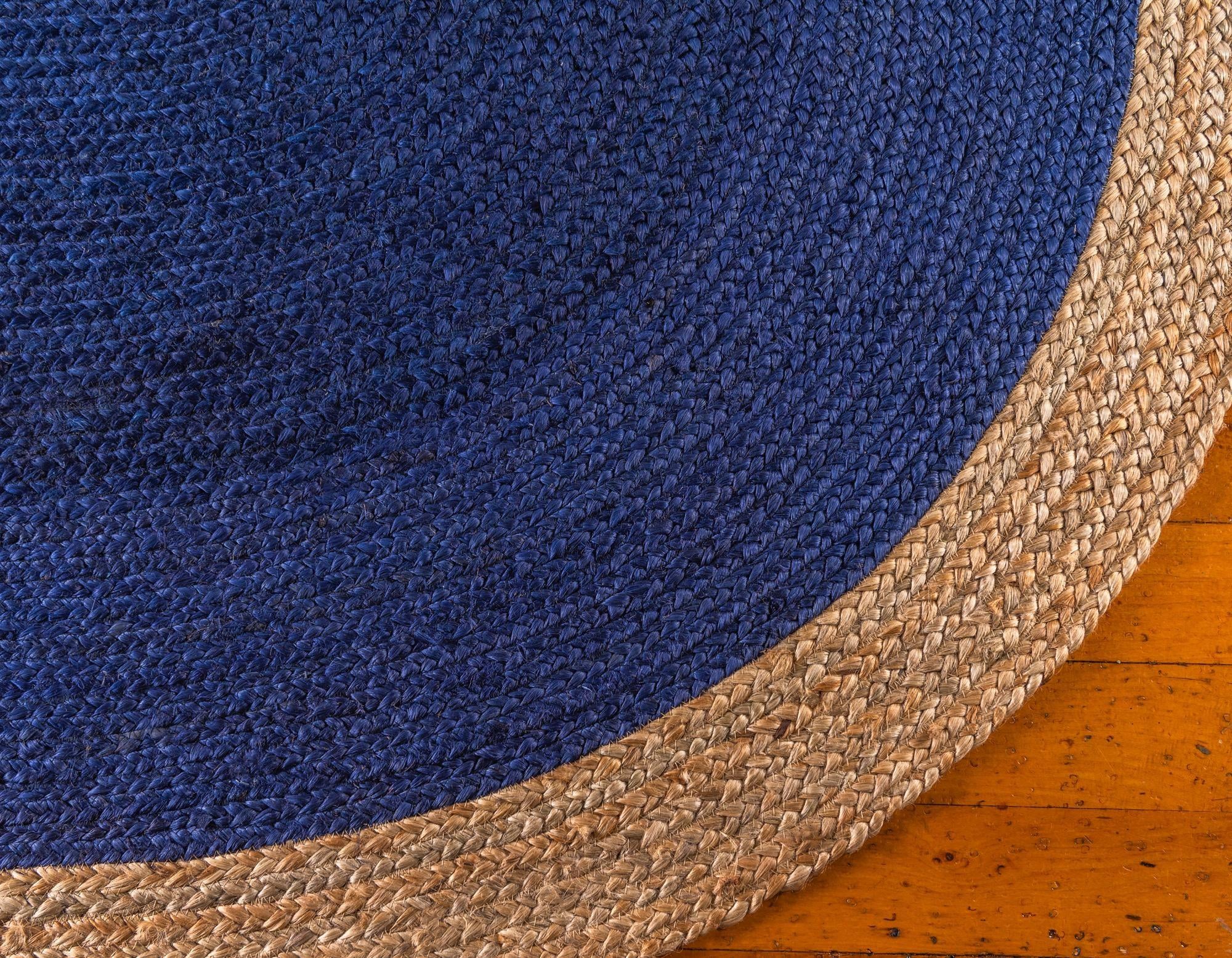 5' 1 x 8' Handmade Braided Jute Oval Rug