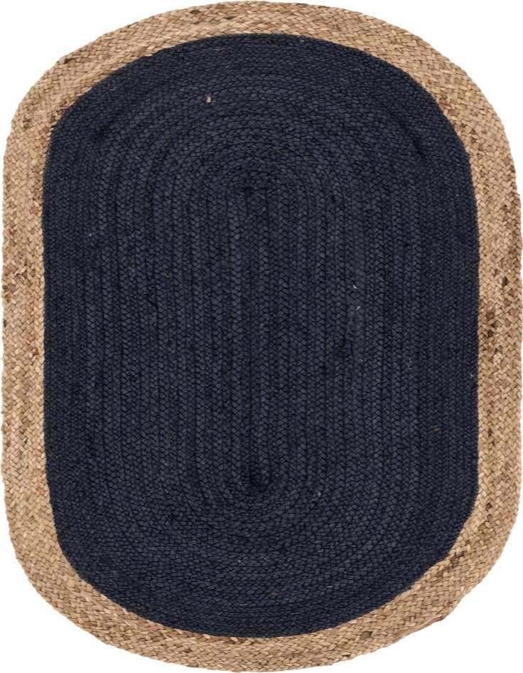 Detail image of 3' 3 x 5' 1  Hand Braided Jute Oval Rug