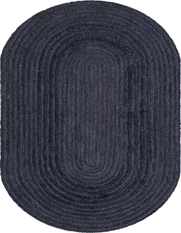 Detail image of 3' 3 x 5' 1  Hand Braided Jute Oval Rug
