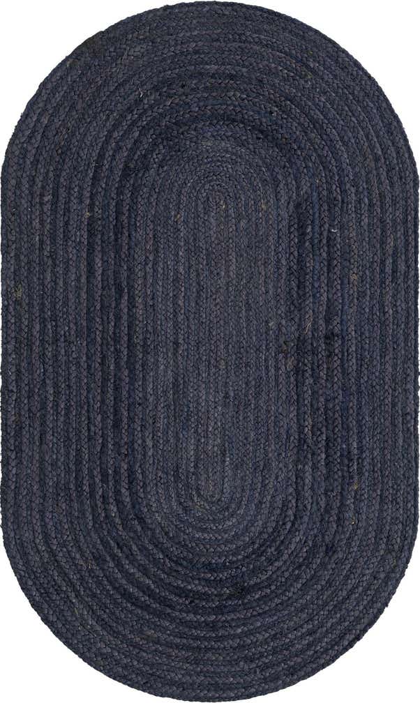 100cm x 155cm Handgefertigt Braided Jute Oval Teppich