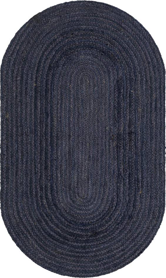 Detailansicht von 100cm x 155cm Handgefertigt Braided Jute Oval Teppich
