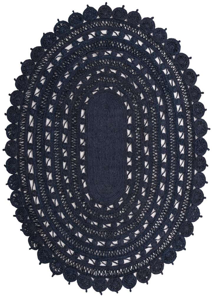 7' 10 x 10' Handmade Braided Jute Oval Rug
