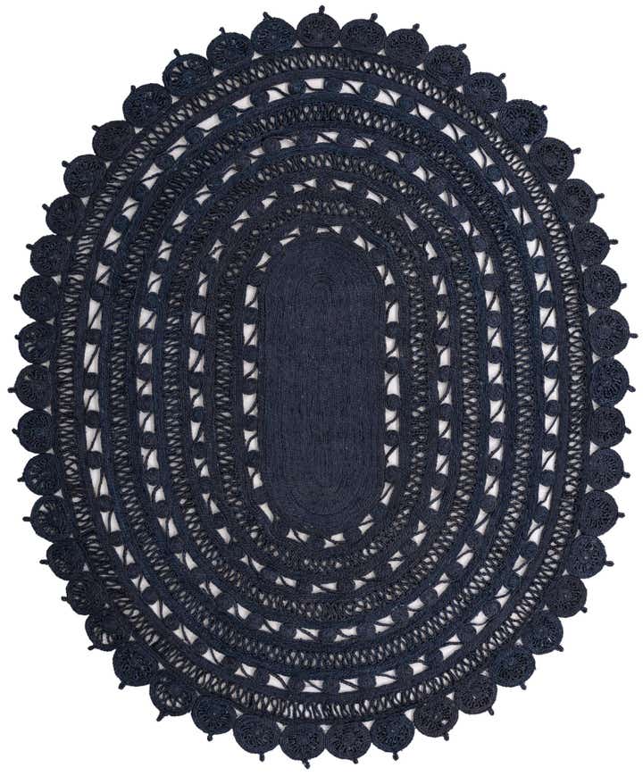 7' 10 x 10' Handmade Braided Jute Oval Rug