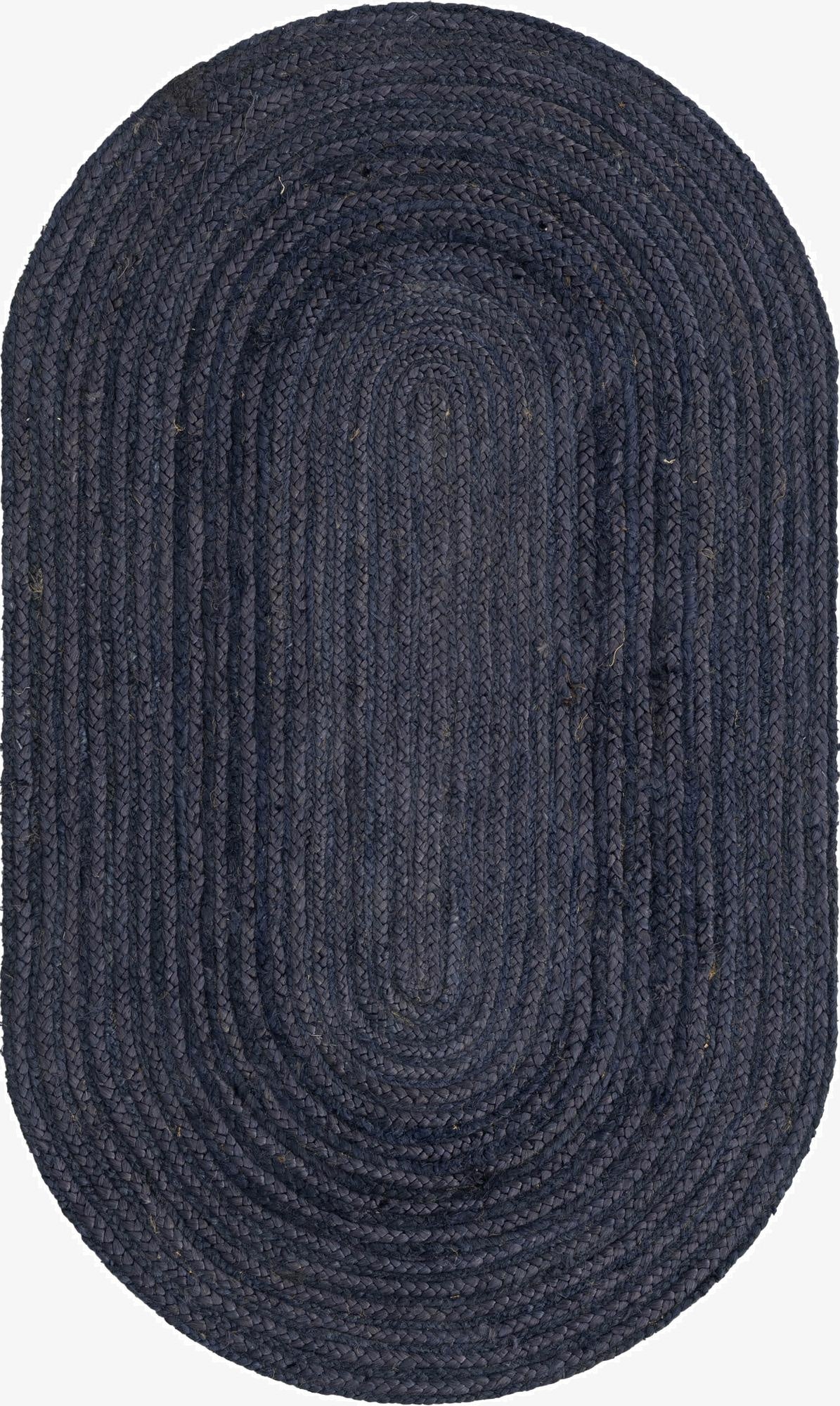 3' 3 x 5' 1  Hand Braided Jute Oval Rug