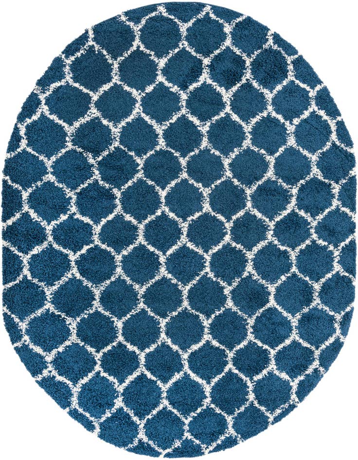 Detail image of 7' 10 x 10' Lattice Shag Oval Rug