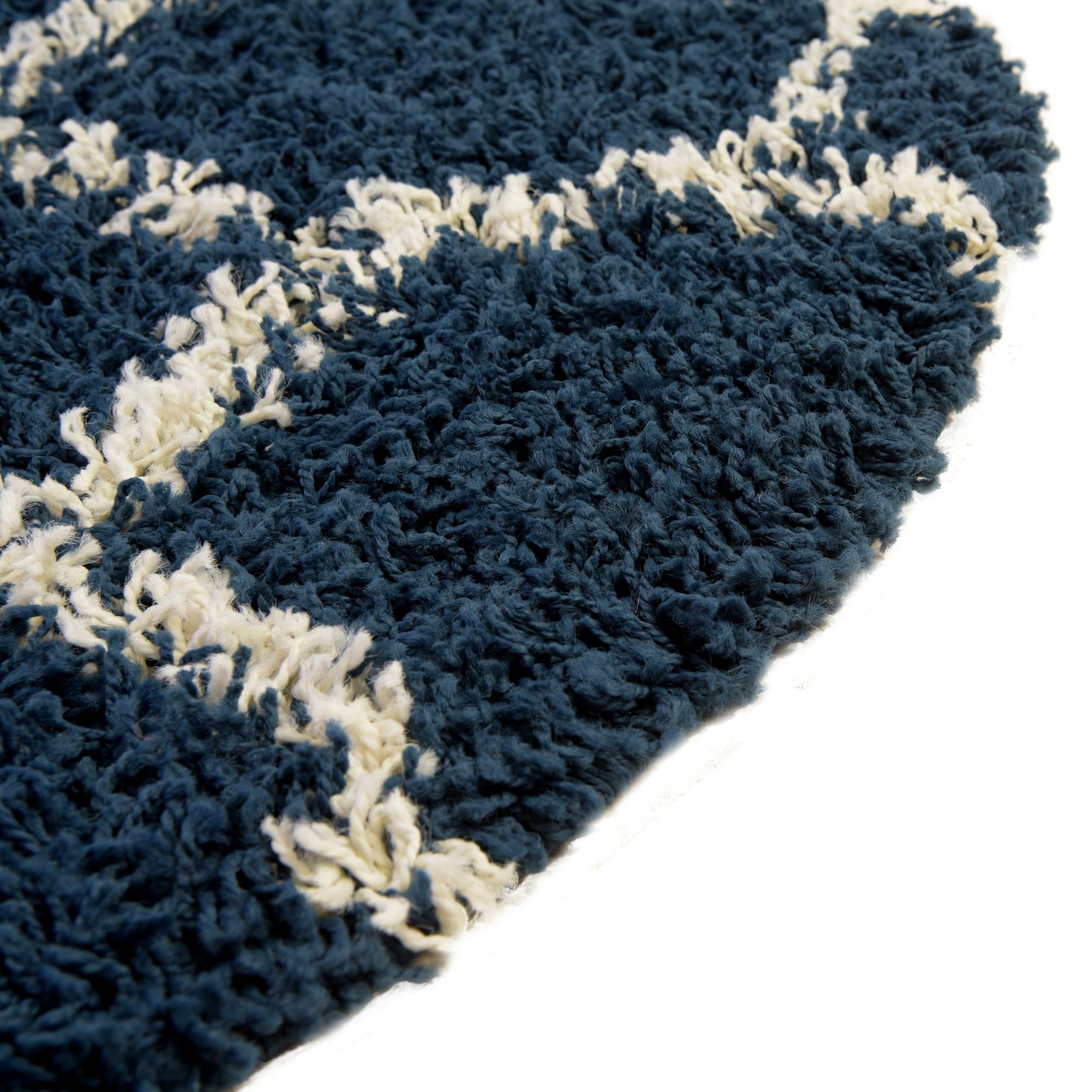 4' x 6' Lattice Shag Oval Rug