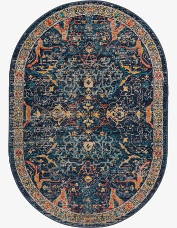 Navy Blue Lola Oval Rug
