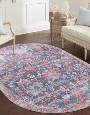 4' x 6' Washable Maahru Oval Rug