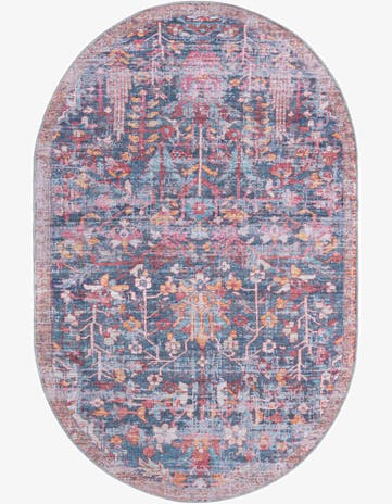 5' 3 x 8' Washable Maahru Oval Rug
