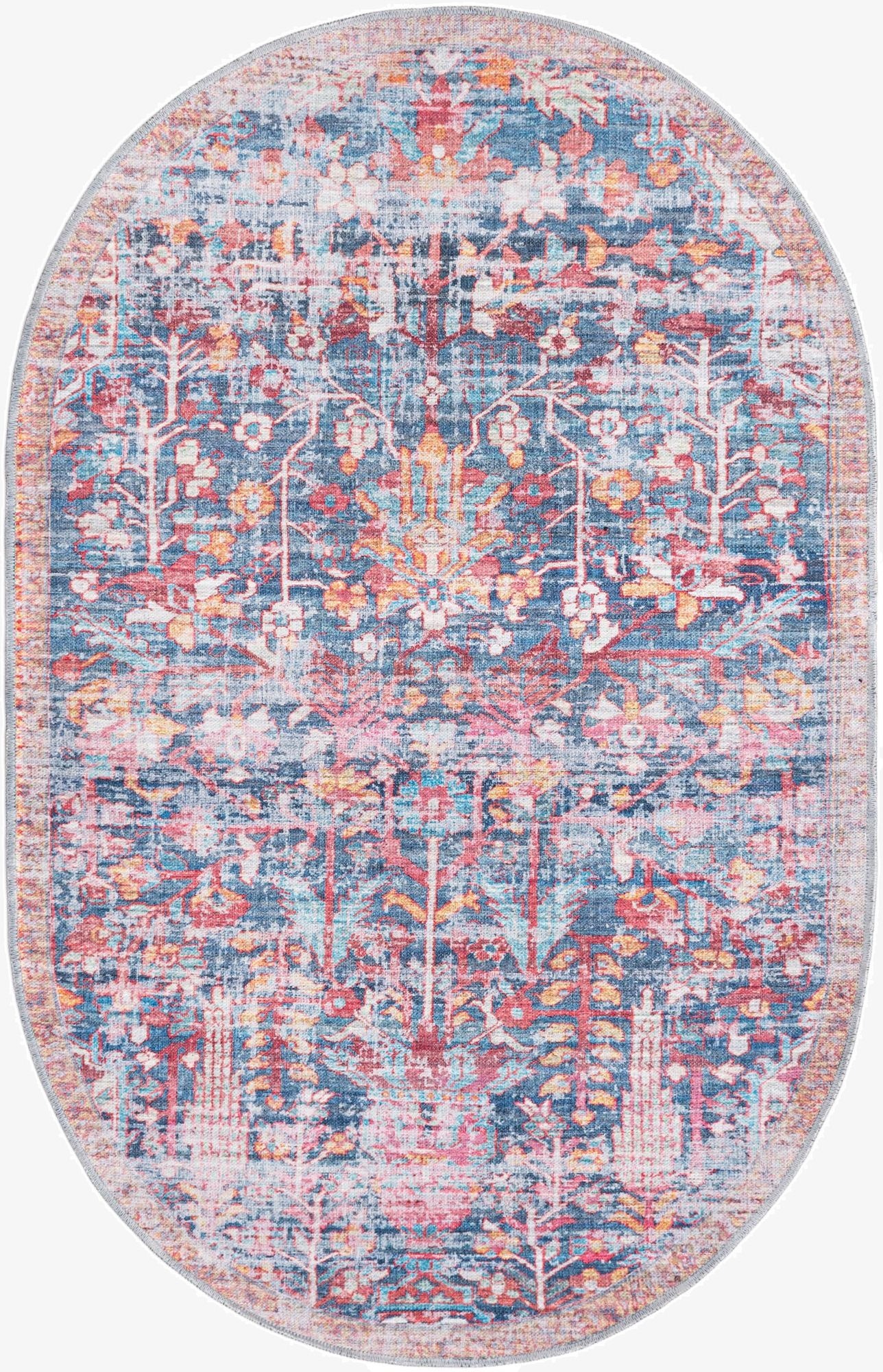 4' x 6'  Washable Maahru Oval Rug