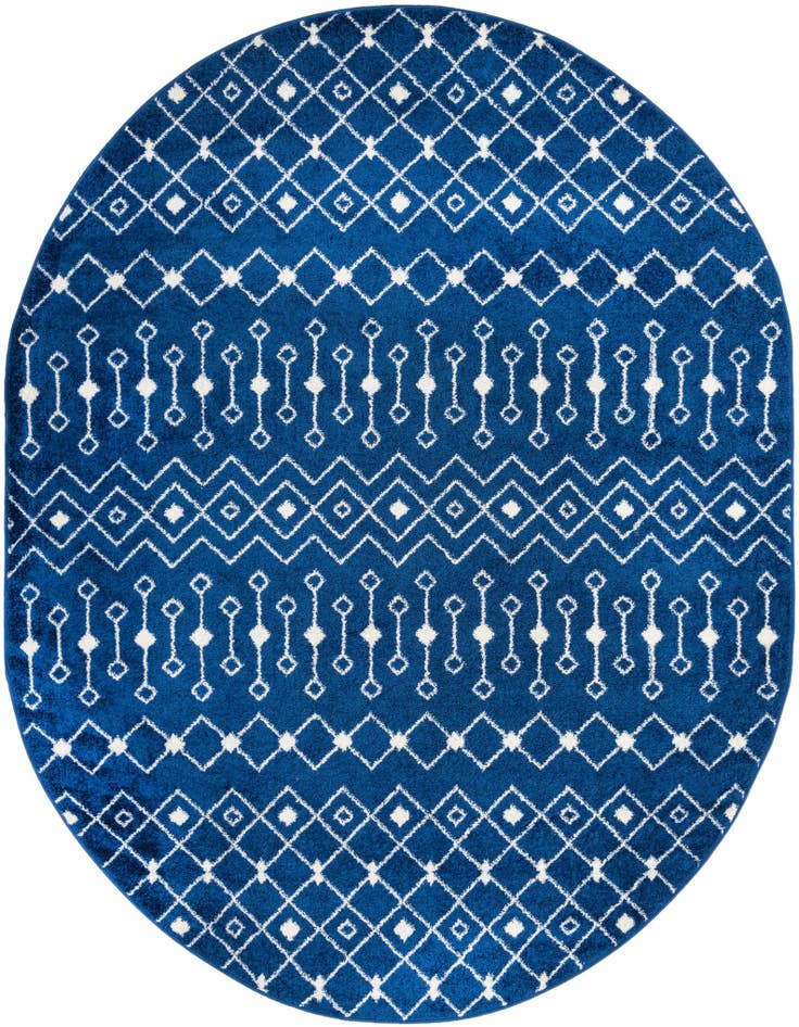 Detail image of 7' 10 x 10' Moroccan Trellis Oval Rug