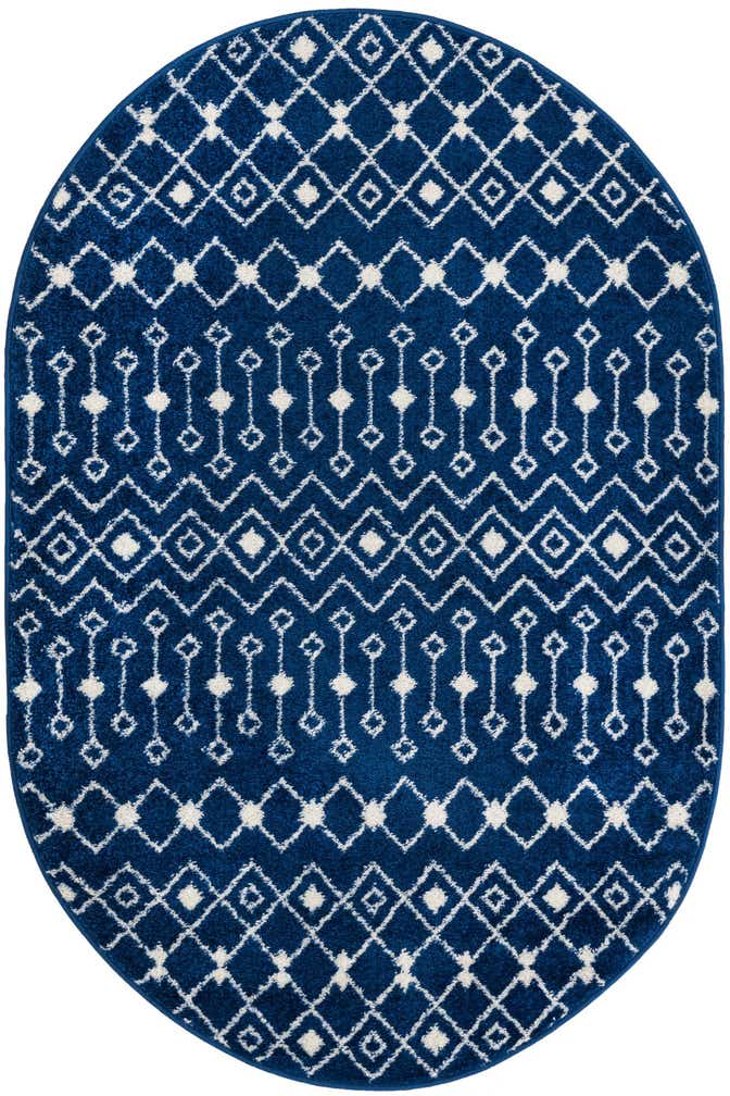 4' x 6' Moroccan Trellis Oval Rug