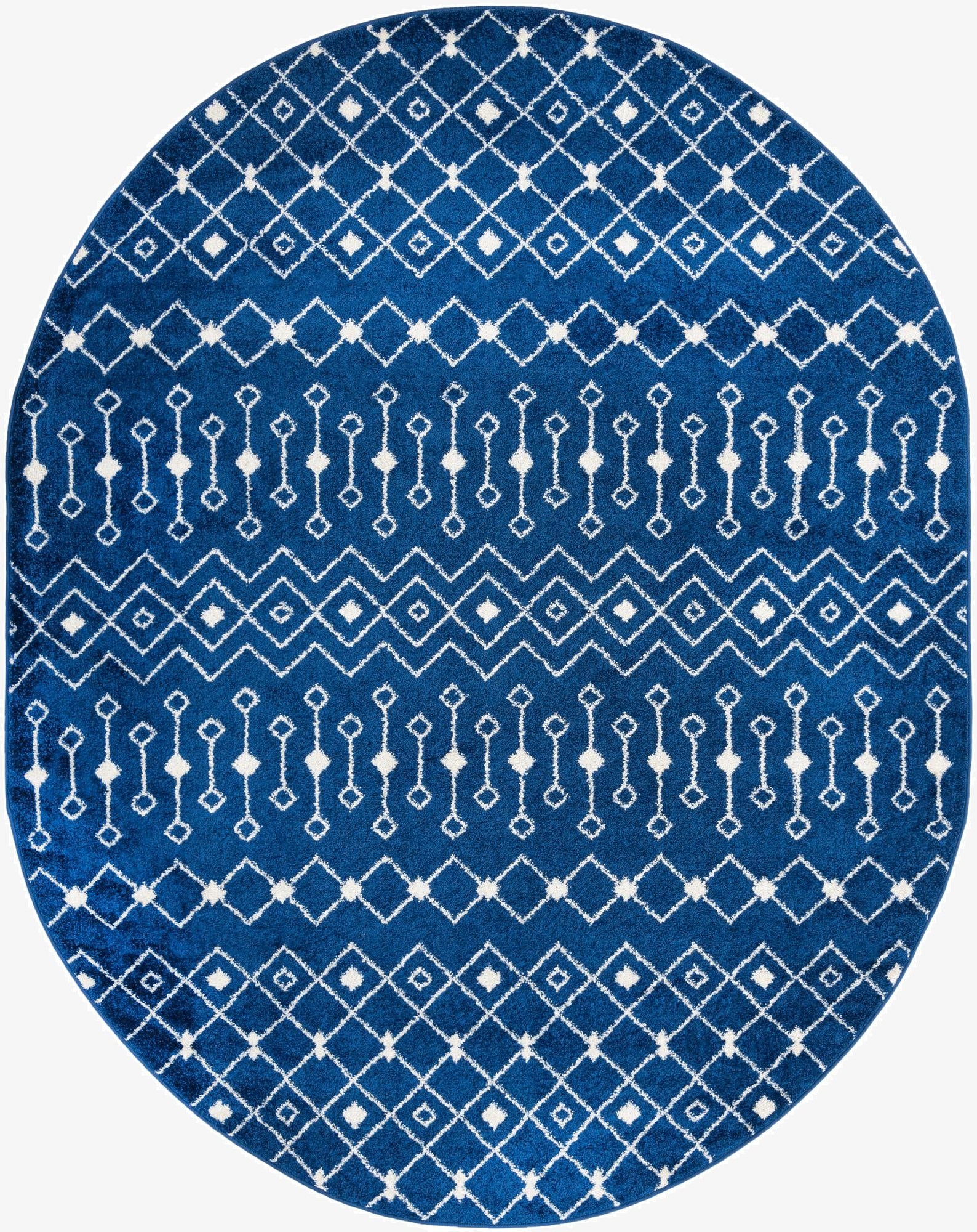 Primary image 7' 10 x 10' Moroccan Trellis Oval Rug