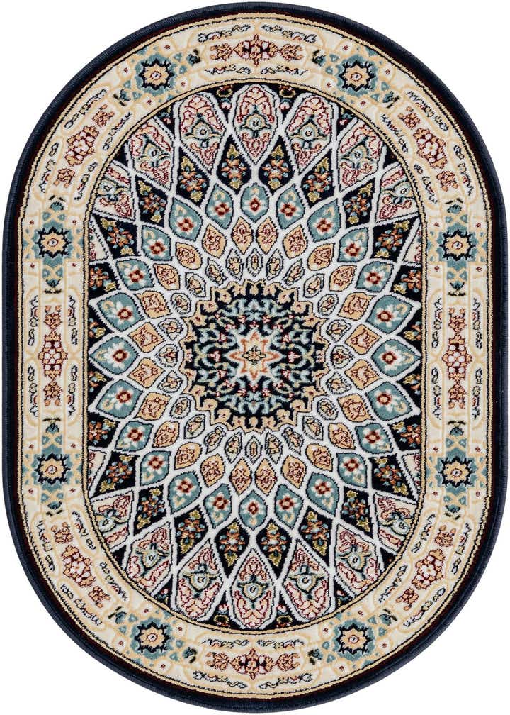 2' x 3' Nain Design Oval Rug