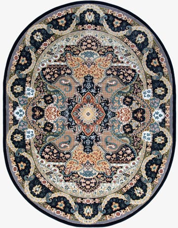 7' 10 x 10' Nain Design Oval Rug