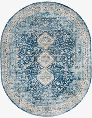 Navy Blue Newport Oval Rug
