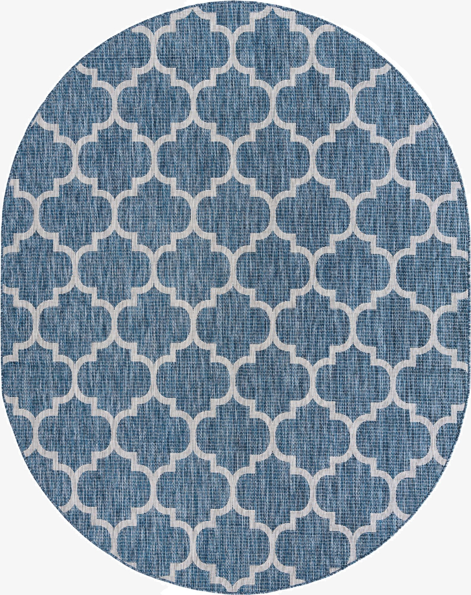 Primary image 7' 10 x 10'  Washable Trellis Indoor / Outdoor Oval Rug