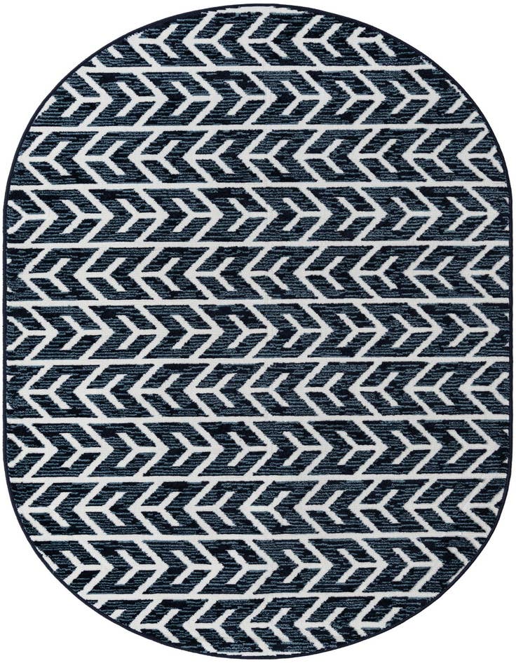 Detail image of 5' x 8' Easy-Clean Sabrina Soto Aston Indoor / Outdoor Oval Rug