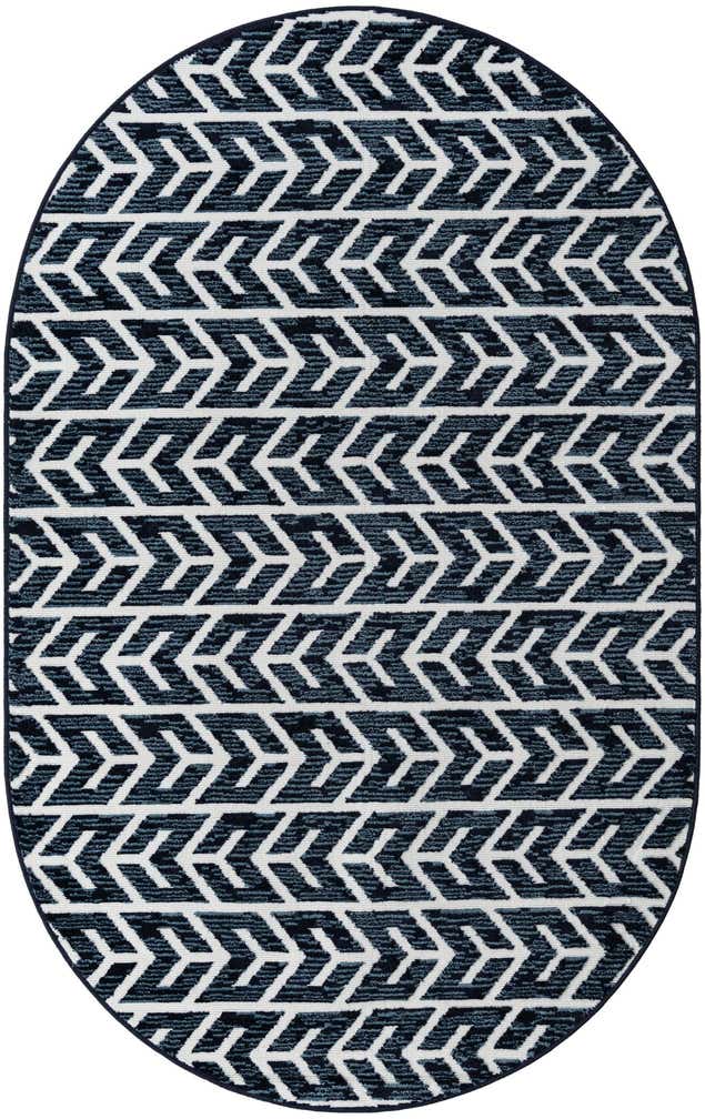 5' x 8' Easy-Clean Sabrina Soto Aston Indoor / Outdoor Oval Rug