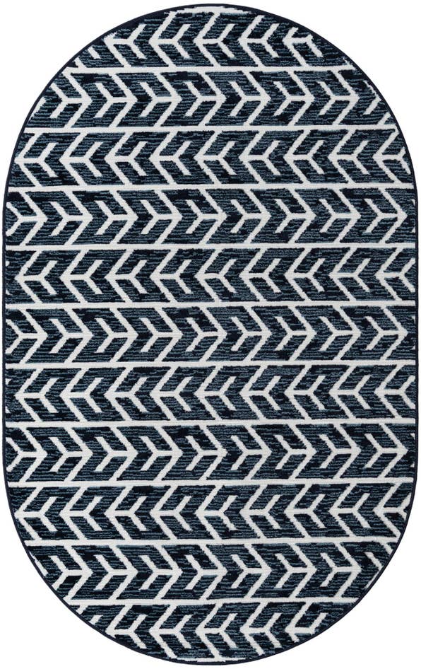 Detail image of 5' x 8' Easy-Clean Sabrina Soto Aston Indoor / Outdoor Oval Rug