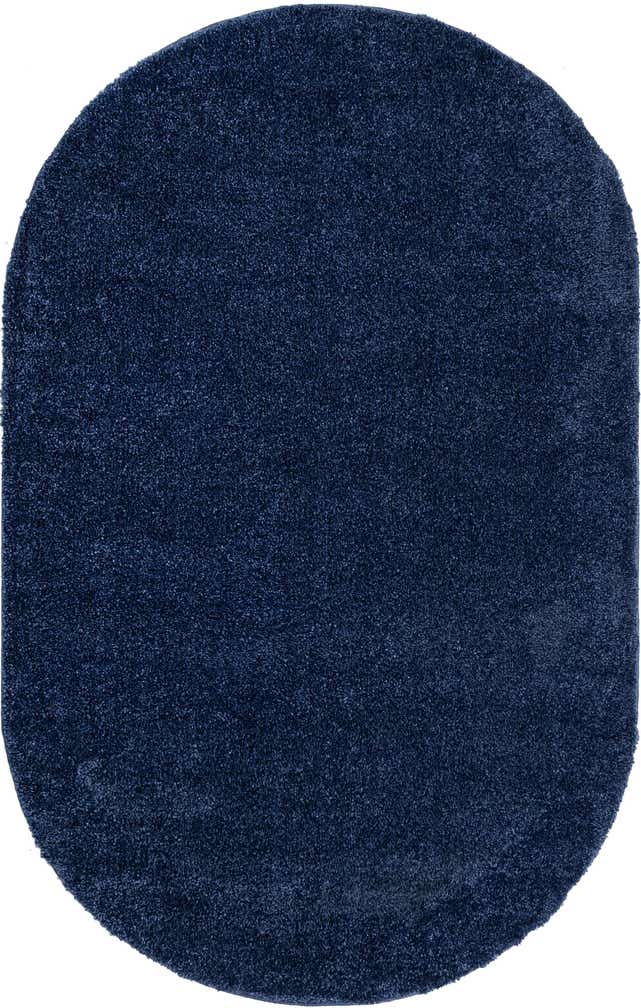 3' 3 x 5' 3 Solid Frieze Oval Rug