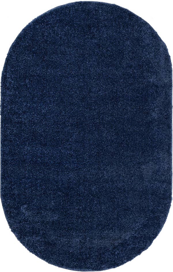 Detail image of 3' 3 x 5' 3 Solid Frieze Oval Rug
